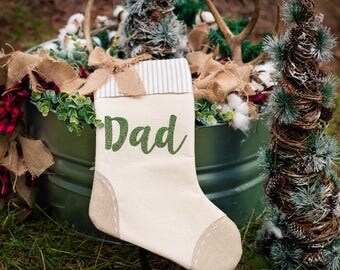 Christmas Stocking - Personalized Stockings - Rustic Christmas Stockings - Monogrammed Stockings - Burlap Christmas Stockings - Stockings