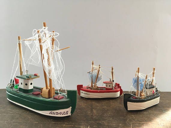 vintage ship model tiny ship nautical home decor small wooden vintage ship model tiny ship nautical home decor small wooden