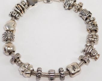 Pandora Bracelet With 20 Unique Ale Pandora Charms Sterling