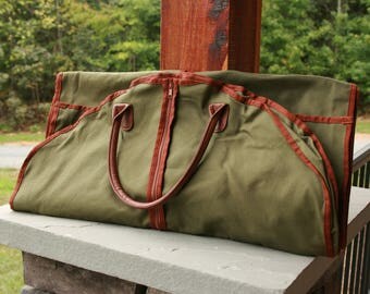 Monogrammed Mens Custom Garment Bag Forest