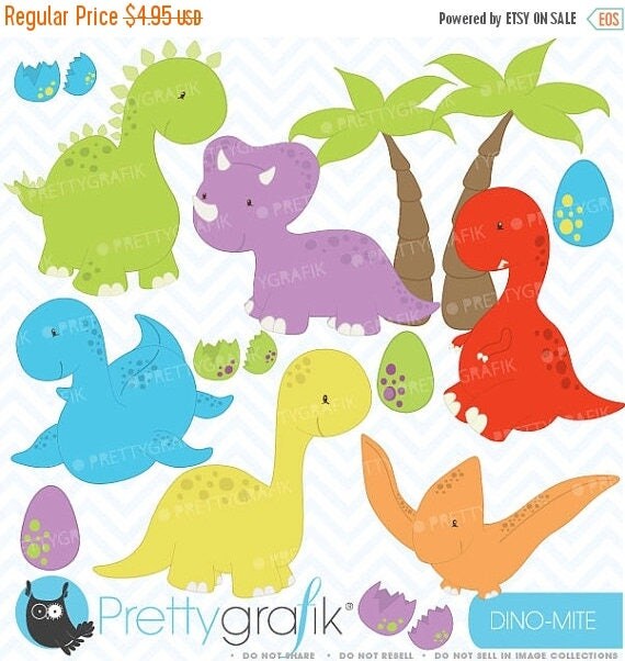 80% OFF SALE dinosaur clipart commercial use, vector graphics, digital clip art, digital images - CL452 Il_570xn
