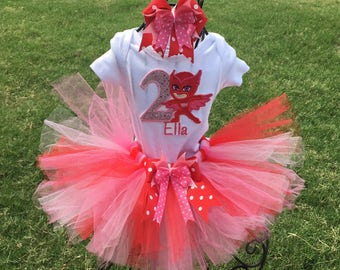 Owlette tutu set, Owlette party, Owlett pj masks, PJ Masks tutu set, pj masks birthday party, pj masks tutu,