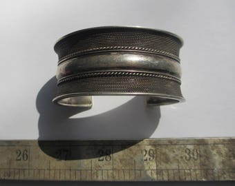 Wonder Woman Big Boho Balinese 925 Silver Cuff Bracelet 64.8g