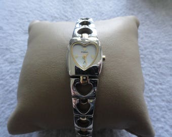fossil watch with hearts