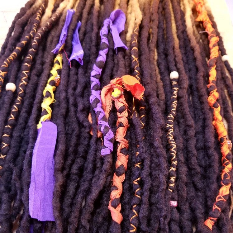 Wool Dreadlocks Custom Wool Dreads Handmade Hippie Dreads Hair