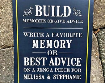 Jenga guest book | Etsy