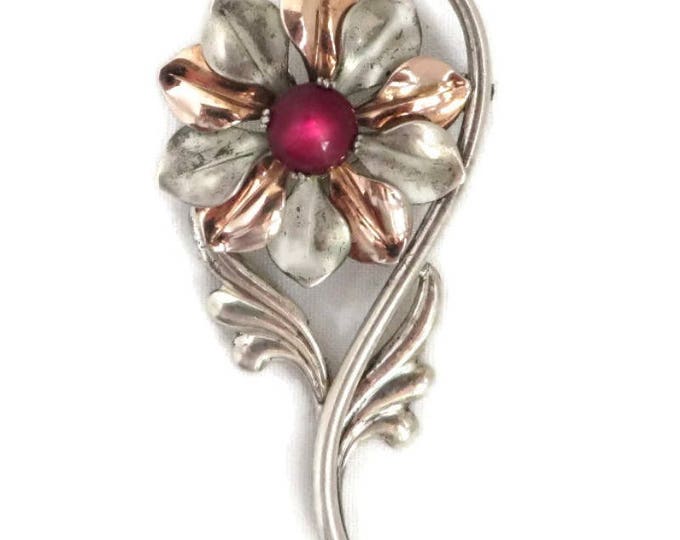 Kreisler Silver Flower Brooch, Vintage Signed Designer Sterling Silver Pin, Mid Century Jewelry, Perfect Gift, Gift Box Kreisler Silver Flower Brooch, Vintage Signed Designer Sterling Silver Pin, Mid Century Jewelry, Perfect Gift, Gift Box