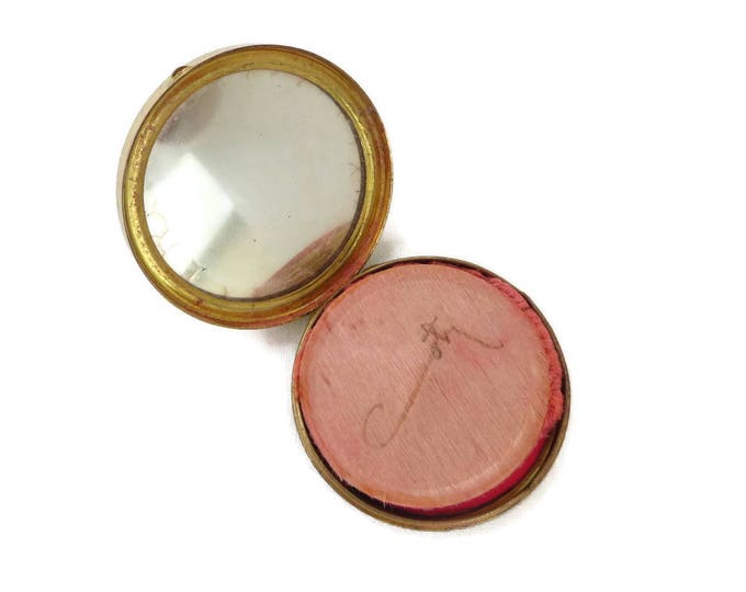 Vintage Coty NY Rouge | Sub-Deb Air Spun Dahlia Rouge | Gold Tone 1950s Collectors Compact