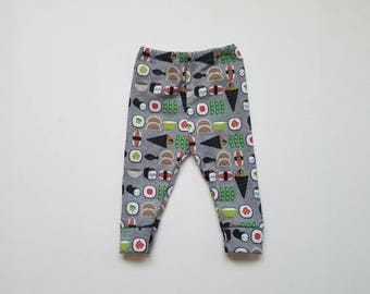 Sushi leggings, baby sushi leggings, toddler sushi leggings