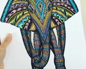 Zentangle elephant | Etsy