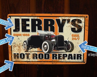 Hot rod sign | Etsy