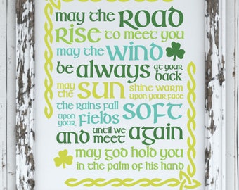 May the road rise up to meet you Irish Blessing prayer verse