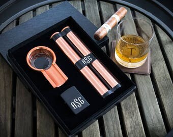 Personalized Cigar Case, Groomsmen Gift, Engraved Cigar Humidor, Gift for Men, Custom Cigar Case, Wedding Gift, Holiday Gift, Fathers Day