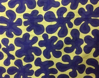 Blue green Paprika pillow case from Marimekko cotton fabric, from Finland