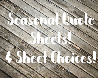 Seasonal Quote Planner Stickers - for use with Erin Condren Quote Stickers - Happy Planner Stickers