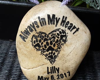 Pet Memorial - Pet Loss - Loss of Pet Gift - Pet Grave Marker - Pet Memorial Stone - Cat -Dog - Pet Lovers - In Memory Of A Pet - God Rocks