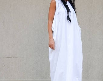 SALE 25% OFF White loose dress, Oversize dress, White dress, Maxi dress, Summer dress by Kotyto