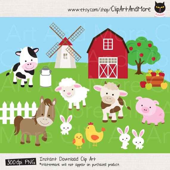 Farm Animal Clipart Clip Art Cute Farm Animal Clipart Farm