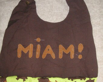 Cotton bib / gray cotton Terry taupe back light