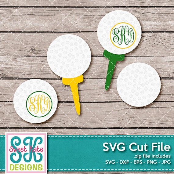 Download Golf Balls Monogram Option SVG dxf EPS png JPG htv Heat