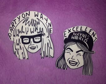 Wayne's World BFF Pin Badge Set