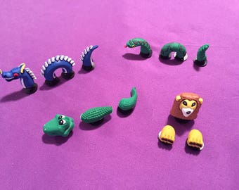 3-pc 3D Shoe Charms for Crocs, Silicone Bracelet Charms, Party Favors, Jibbitz
