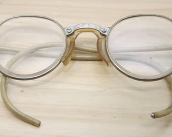 Vintage Cesco 22 Safety Glasses Steampunk Silver Tone *SHIPS FREE*