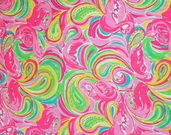 MULTI ALLNIGHTER cotton dobby 9 X 18 or 18 X 18 inches ~Authentic Lilly Pulitzer fabrics~