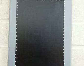 Chalkboard memo plaque reminder handmade handpainted home decor grey with heart board gift idea gift for her Christmas gift