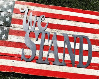 We Stand Word Art Signs Metal Farmhouse Decor Rustic We Stand Word Art Signs Metal Farmhouse Decor Rustic