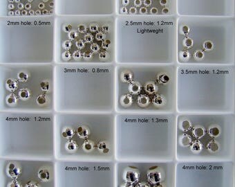 925 Sterling Silver Bead, Spacer Round, 2mm, 2.5mm 3mm, 3.5mm, 4mm, 5mm. 5pcs, 10pcs,15pcs, 20pcs, 30pcs, 40pcs, 50pcs,100pcs (925 SS)