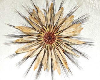Corn Husk Wreath, Indoor Fall Wreath, Wheat Wreath, Autumn Wall Decor, Dried Natural Wreath, Rustic Wall Decoration, Country Home Decor