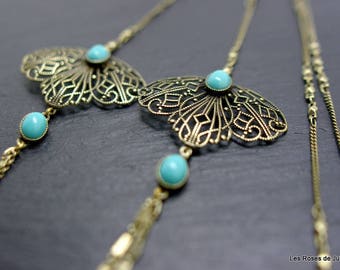Necklace Art deco Greta, long necklace