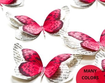 3d butterfly wall art, paper butterflies, boho wedding decorations, butterfly baby shower, butterfly nursery decor, apartment wall decor