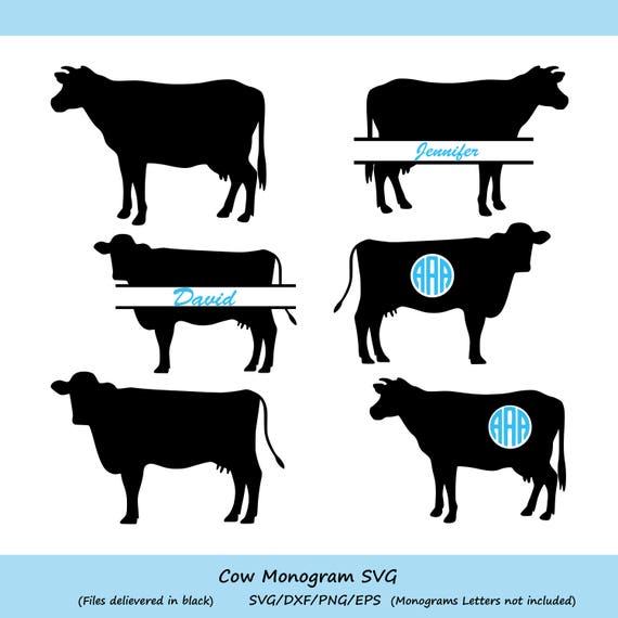 Download Cow SVG Cow Monogram Svg Farm animal cow Cow Cut File