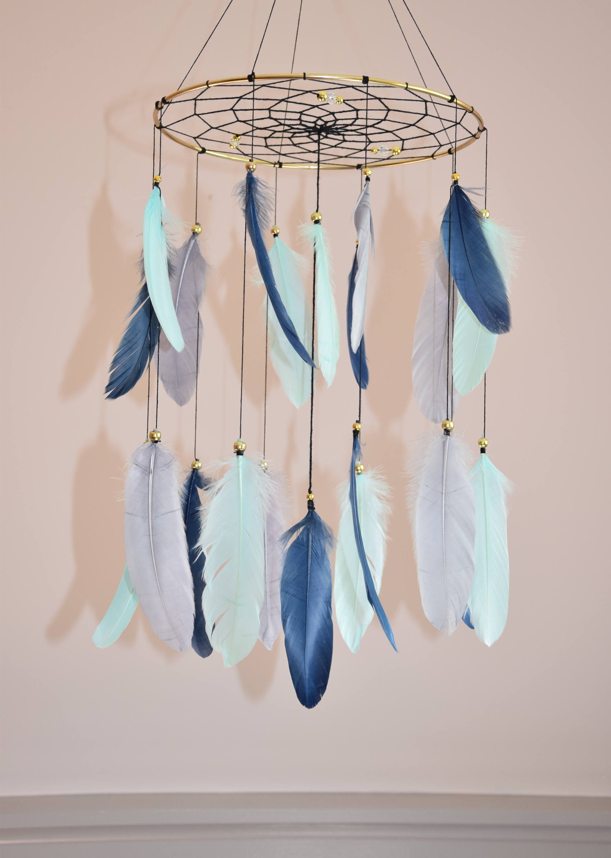 Baby Boy Nursery Mobile Boy Nursery Decor Feathers