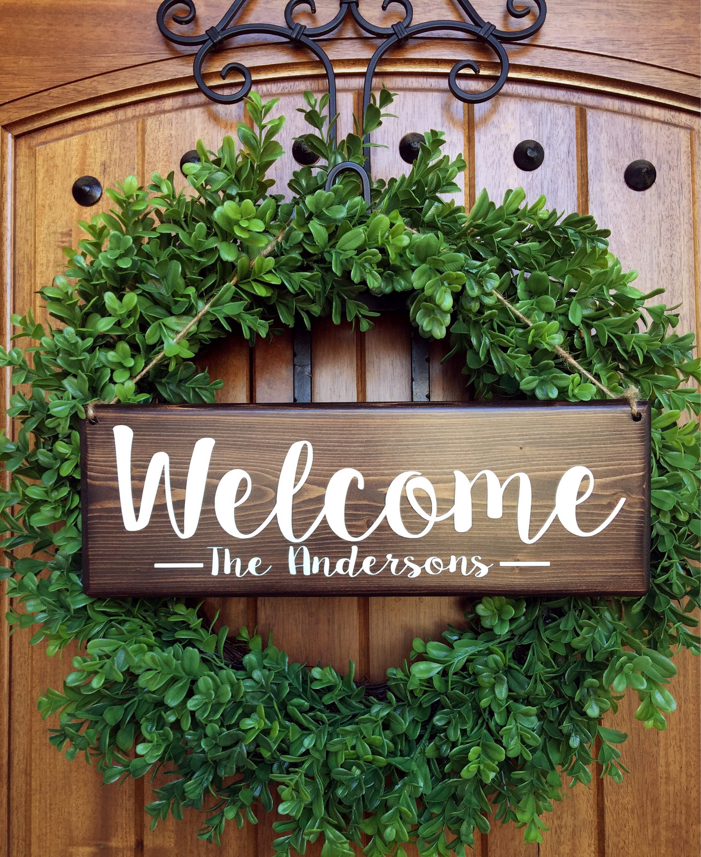 Welcome Sign Welcome Door Sign Personalized Sign Family