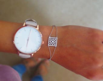Sterling Silver and Cubic zirconia bracelet | Art deco bracelet | Art deco jewelry | Wedding jewelry | Bridal bracelet | Vintage looking