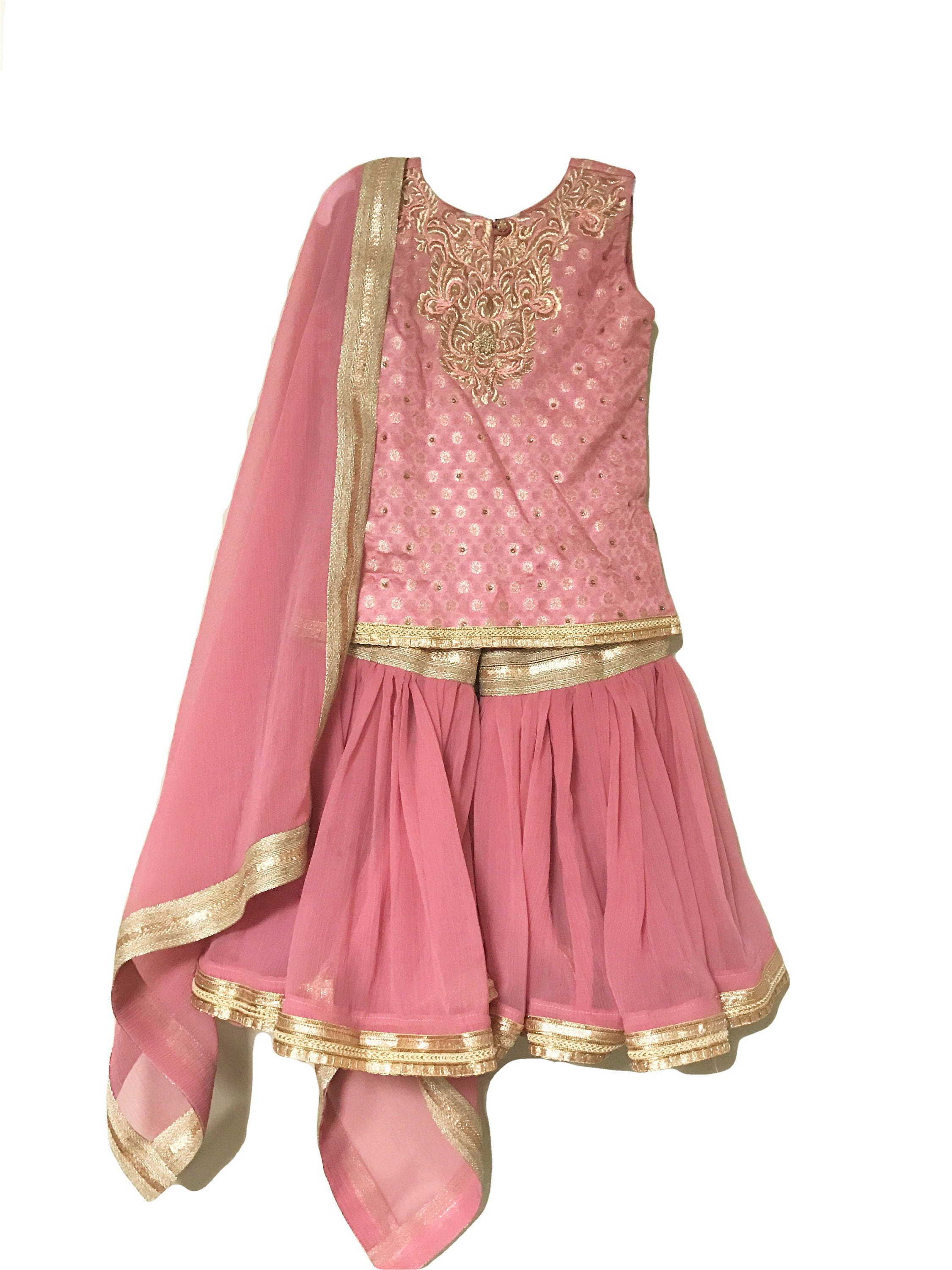 Pink Kids Gharara Girls Pink Gharara 4T Girls Pink Sharara