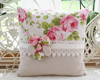 Cushion cover in the Landhaus, shabby style