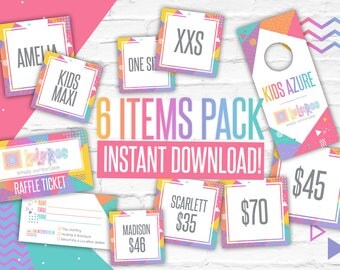 Instant Download Pack, SMM FB Album Covers, Style Rack Dividers, Style Cards, Size Cards, Price Cards, Raffle, LLR, Lula