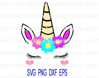 Unicorn svg, Unicorn face svg, Unicorn birthday svg, Gold unicorn horn svg, Unicorn eyelashes, Unicorn party, Unicorn head svg, Unicorn
