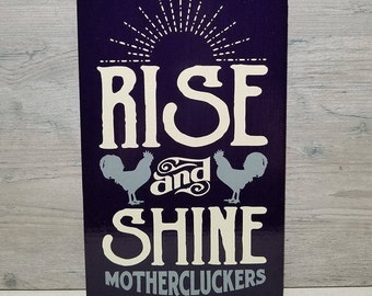 Chicken Coop Signs - Rise and Shine - Mother Cluckers - Farmhouse Decor - Farmhouse Wall Decor - Chicken Sign - Farmhouse Sign - Chicken