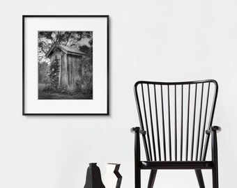 Bathroom Wall Art / Modern Farmhouse Decor / Powder Room Framed Prints / Rustic Bathroom Decor / Outhouse Photo / Home Decor