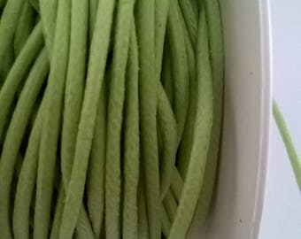 Set of 5 meters of pistachio green coton with 2 mm