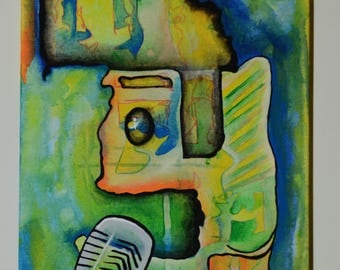 Elvis Abstract acrylic on canvas Painting "The King"