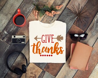 Give Thanks svg, thanksgiving svg, fall svg, autumn svg, baby outfit svg, first thanksgiving svg, holiday svg, svg file, cricut cut file