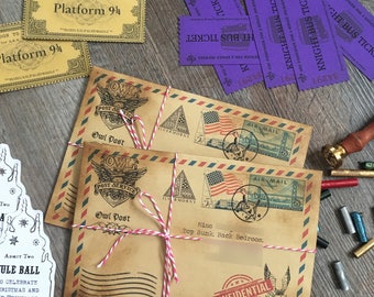 Personalized Wizard Acceptance letter and what to bring letter with wax seal