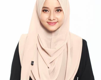 Elvyna Instant Shawl Scarf Hijab Muslim Women Girl Sugar Cookie Color