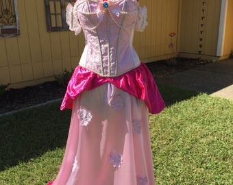 Princess Peach Costume, Nintendo Princess Peach Dress, Nintendo Cosplay Costume, Adult Halloween Costume, Princess Peach Cosplay